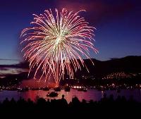 Fireworks over the lake